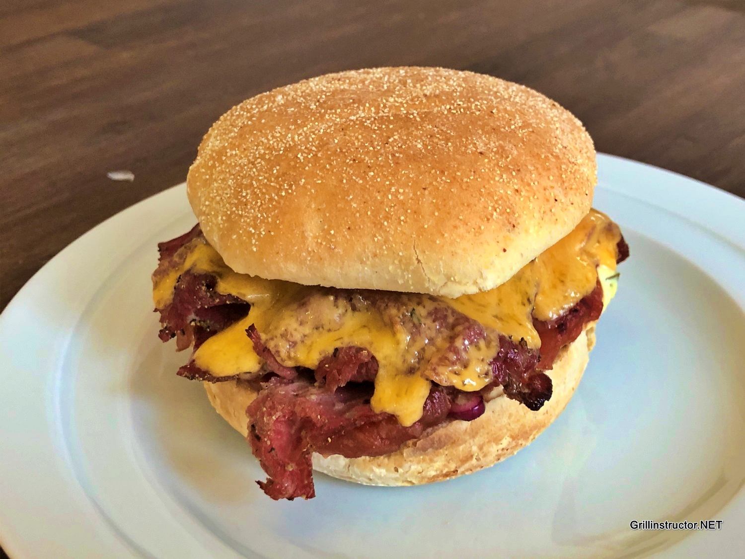 Pastrami Burger Sandwich Rezept